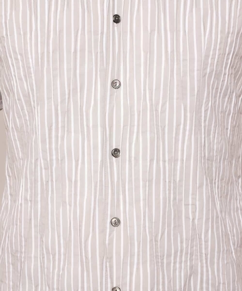 MICHEL KLEIN HOMME   （ミッシェルクランオム）の「シャツ（タックドビーストレッチ）（シャツ/ブラウス・メンズ・ライトグレー/ネイビー・46/48）」の22枚目の写真