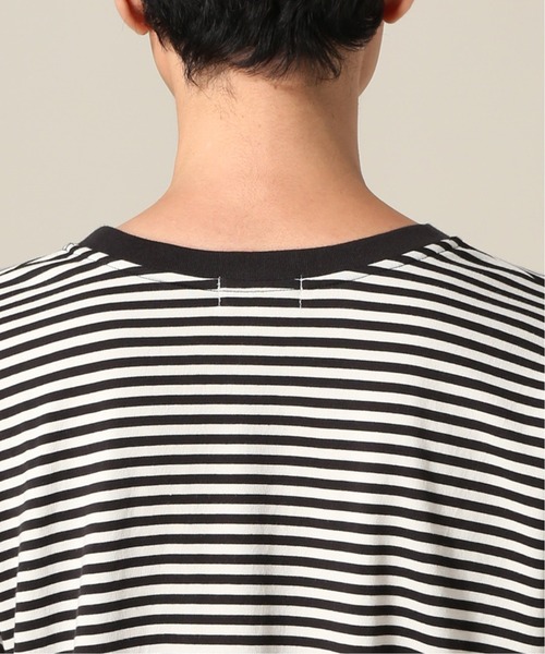 tone（トーン）の「tone / トーン POCEKET LS TEE (STRIPE)（Tシャツ/カットソー・メンズ・ホワイト/パープル・LARGE/X-LARGE）」の12枚目の写真