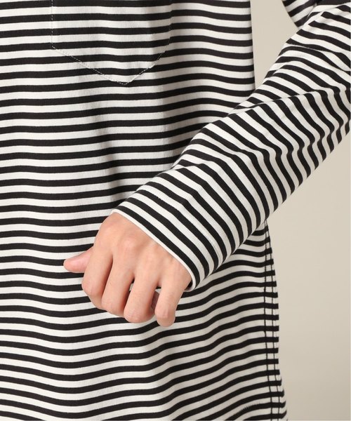 tone（トーン）の「tone / トーン POCEKET LS TEE (STRIPE)（Tシャツ/カットソー・メンズ・ホワイト/パープル・LARGE/X-LARGE）」の14枚目の写真