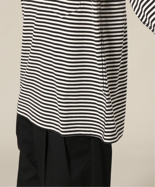 tone（トーン）の「tone / トーン POCEKET LS TEE (STRIPE)（Tシャツ/カットソー・メンズ・ホワイト/パープル・LARGE/X-LARGE）」の8枚目の写真