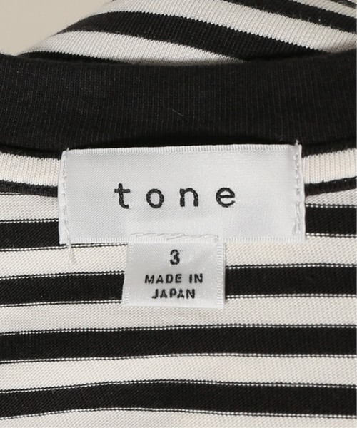 tone（トーン）の「tone / トーン POCEKET LS TEE (STRIPE)（Tシャツ/カットソー・メンズ・ホワイト/パープル・LARGE/X-LARGE）」の7枚目の写真