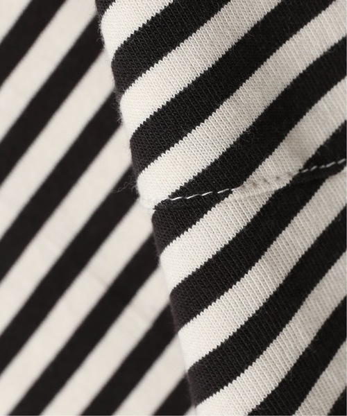 tone（トーン）の「tone / トーン POCEKET LS TEE (STRIPE)（Tシャツ/カットソー・メンズ・ホワイト/パープル・LARGE/X-LARGE）」の4枚目の写真