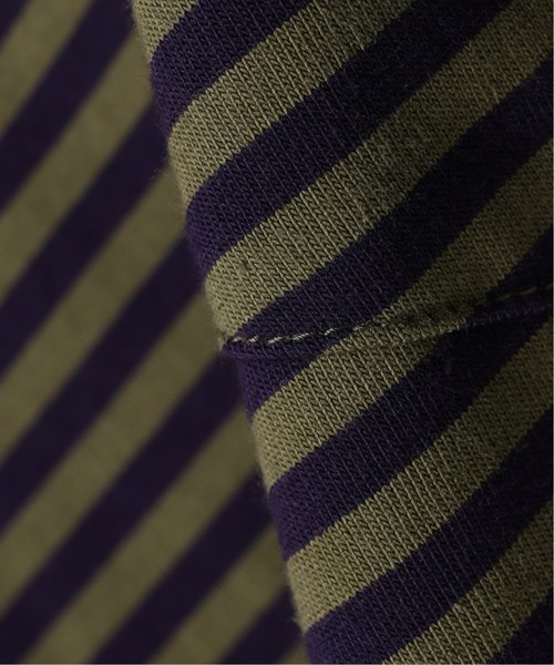 tone（トーン）の「tone / トーン POCEKET LS TEE (STRIPE)（Tシャツ/カットソー・メンズ・ホワイト/パープル・LARGE/X-LARGE）」の13枚目の写真