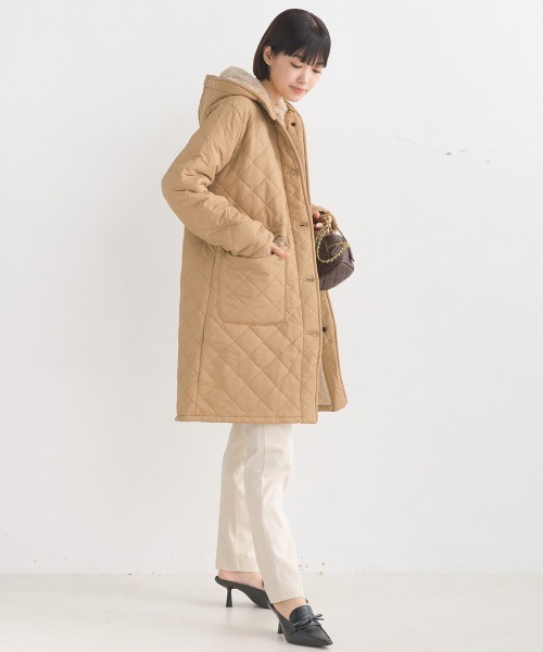 セール】裏ファー高密度ナイロンキルティングジャケット（その他