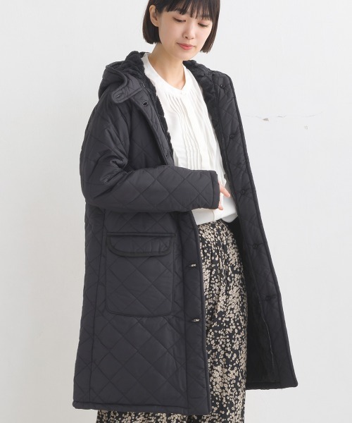 裏ファー高密度ナイロンキルティングジャケット（その他アウター