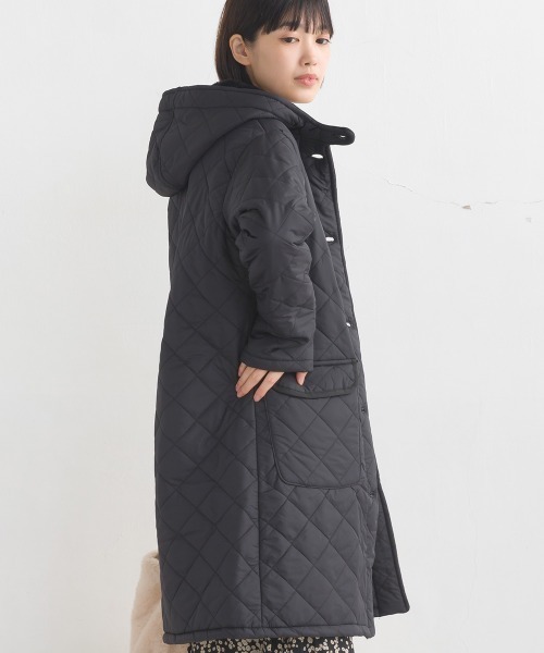 裏ファー高密度ナイロンキルティングジャケット（その他アウター