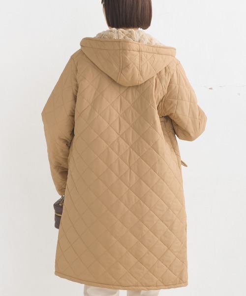 裏ファー高密度ナイロンキルティングジャケット（その他アウター