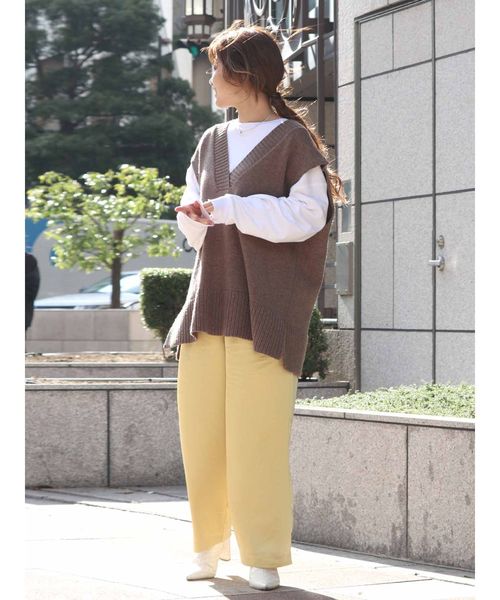 Ungrid（アングリッド）の「ルーズVネックニットベスト（ベスト・レディース・アイボリー/モカ・FREE）」の13枚目の写真