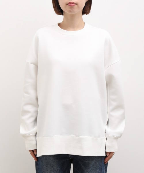 ADAM ET ROPE'(アダムエロペ)の「スリットダンボールプルオーバー(スウェット・レディース・オフホワイト/イエロー/ベージュ・FREE)」の4枚目の写真