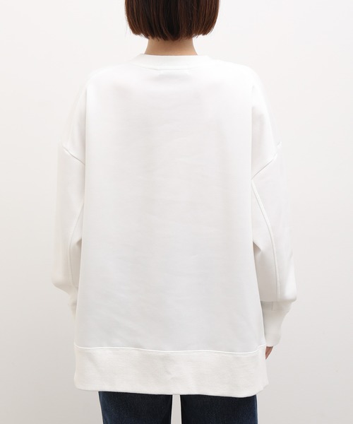 ADAM ET ROPE'(アダムエロペ)の「スリットダンボールプルオーバー(スウェット・レディース・オフホワイト/イエロー/ベージュ・FREE)」の8枚目の写真