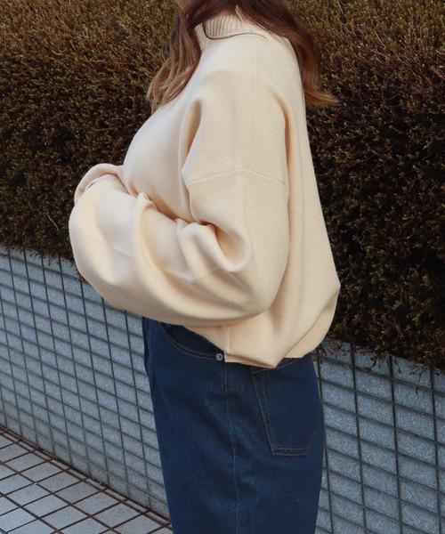 PairPair（ペアペア）の「ローズ刺繍ハイネックニットプルオーバー（ニット/セーター・レディース・モカ/ライトピンク/アイボリー/ブラック・FREE）」の12枚目の写真