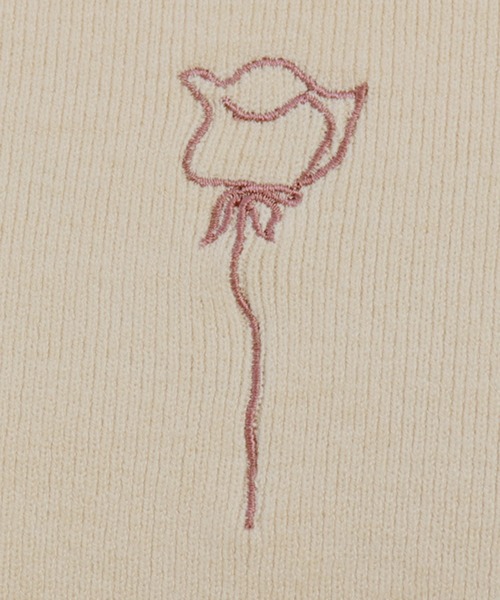 PairPair（ペアペア）の「ローズ刺繍ハイネックニットプルオーバー（ニット/セーター・レディース・モカ/ライトピンク/アイボリー/ブラック・FREE）」の11枚目の写真