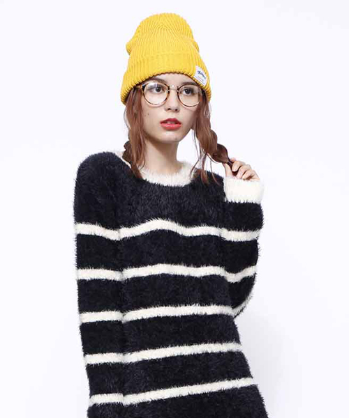 MILKFED.（ミルクフェド）の「BASIC KNITTED CAP　（ニットキャップ/ビーニー/無地）（ニットキャップ/ビーニー・レディース・ブラック/グレー/ネイビー/イエロー/バーガンディー・ONE SIZE）」の4枚目の写真