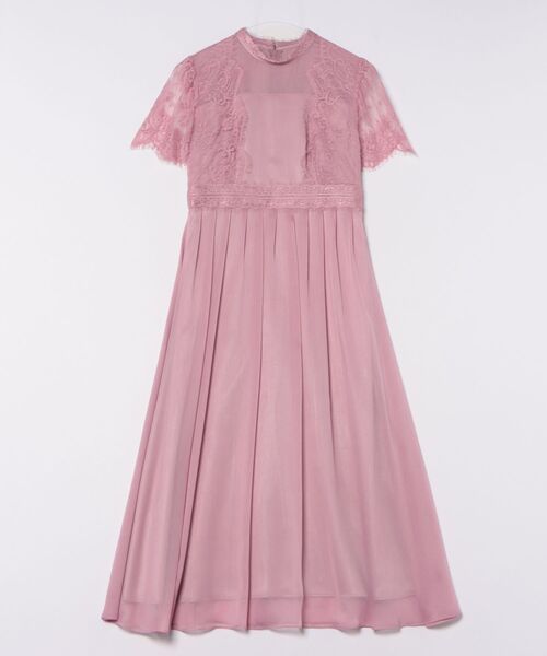 CARETTE(カレット)の「レースと楊流シフォンのロングドレス(ドレス・レディース・ネイビー/ターコイズブルー/ピンク・9号/13号/11号)」の13枚目の写真
