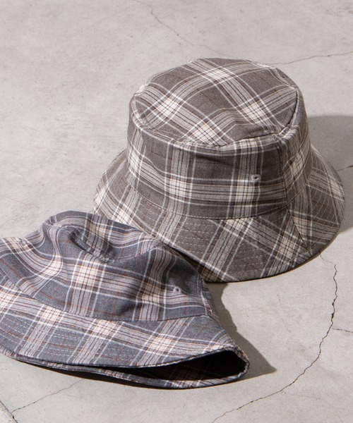 WEGO（ウィゴー）の「WEGO/チェックバケットハット（ハット・メンズ・ベージュ/グレー・FREE）」の10枚目の写真