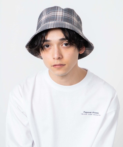 WEGO（ウィゴー）の「WEGO/チェックバケットハット（ハット・メンズ・ベージュ/グレー・FREE）」の4枚目の写真