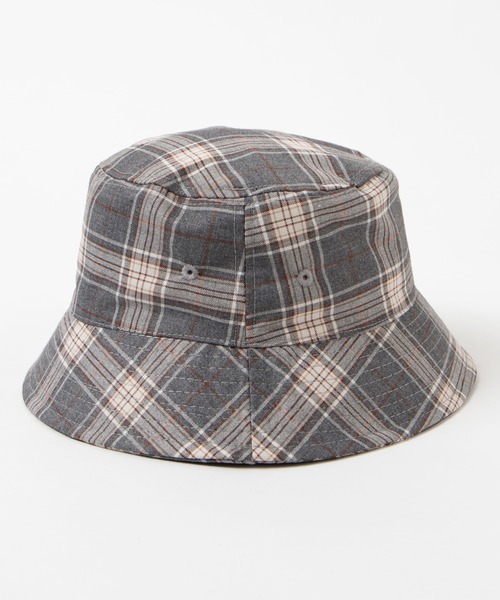 WEGO（ウィゴー）の「WEGO/チェックバケットハット（ハット・メンズ・ベージュ/グレー・FREE）」の6枚目の写真