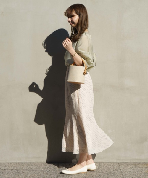 flower（フラワー）の「キャンバスバスケットバッグ（ショルダーバッグ・レディース・ベージュ/ブラウン・FREE）」の11枚目の写真