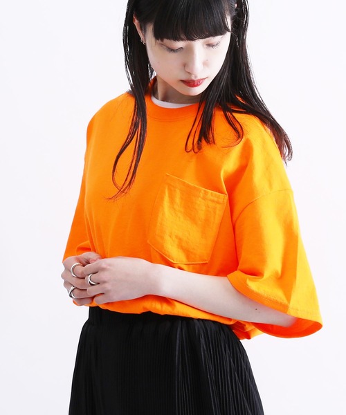 GILDAN(ギルダン)の「GILDAN / ギルダン ビッグシルエット オーバーサイズ 半袖 ポケット Tシャツ(Tシャツ/カットソー・メンズ・ホワイト/チャコールグレー/アッシュグレー/ライトブルー/ブラック/ダークグリーン/ネイビー/レッド/ライム/オレンジ/サンドベージュ/杢グレー/オレンジ系その他/マルーン/ロイヤルブルー・MEDIUM/LARGE/X-LARGE/XX-LARGE)」の15枚目の写真