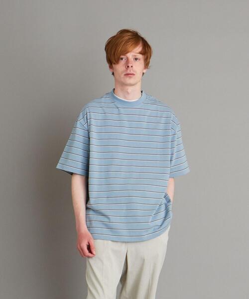 Steven Alan（スティーブンアラン）の「＜Steven Alan＞ LIGHT HI-DENS BORDER TEE-BOLD/Tシャツ（Tシャツ/カットソー・メンズ・モカ/コバルトブルー/ケリー/ホワイト・SMALL/LARGE/X-LARGE/MEDIUM）」の4枚目の写真