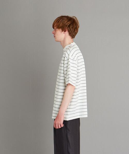 Steven Alan（スティーブンアラン）の「＜Steven Alan＞ LIGHT HI-DENS BORDER TEE-BOLD/Tシャツ（Tシャツ/カットソー・メンズ・コバルトブルー/ケリー/モカ/ホワイト・LARGE/MEDIUM/SMALL/X-LARGE）」の7枚目の写真