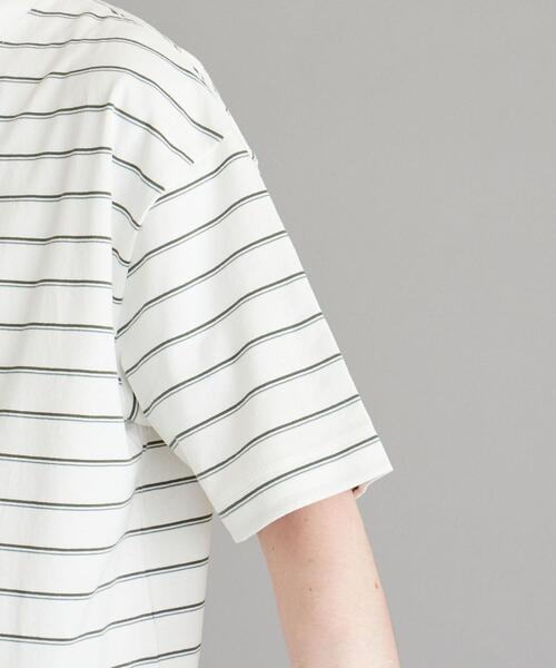 Steven Alan（スティーブンアラン）の「＜Steven Alan＞ LIGHT HI-DENS BORDER TEE-BOLD/Tシャツ（Tシャツ/カットソー・メンズ・コバルトブルー/ケリー/モカ/ホワイト・LARGE/MEDIUM/SMALL/X-LARGE）」の10枚目の写真