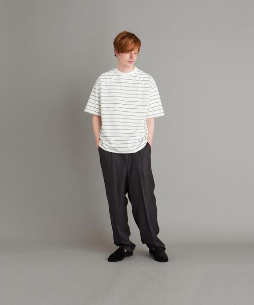 Steven Alan（スティーブンアラン）の「＜Steven Alan＞ LIGHT HI-DENS BORDER TEE-BOLD/Tシャツ（Tシャツ/カットソー・メンズ・コバルトブルー/ケリー/モカ/ホワイト・LARGE/MEDIUM/SMALL/X-LARGE）」の6枚目の写真