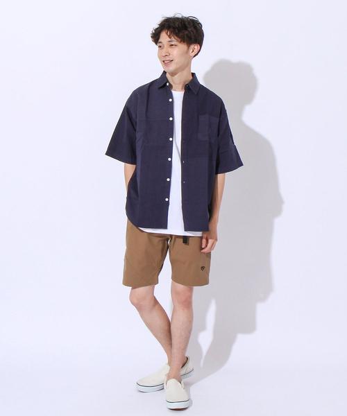 coen(コーエン)の「パッチワークオーバーダイ半袖シャツ(シャツ/ブラウス・メンズ・ベージュ/ネイビー・X-LARGE/LARGE/SMALL/MEDIUM)」の6枚目の写真