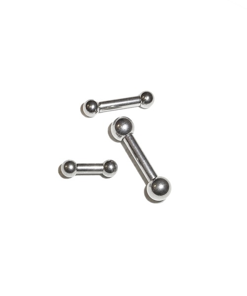 MORPH（モルフ）の「MORPH モルフ  バーベルボディーピアス 8ゲージ 8mm~16mm（ピアス（片耳用）・メンズ・シルバー・8/10/12/14/16）」の2枚目の写真