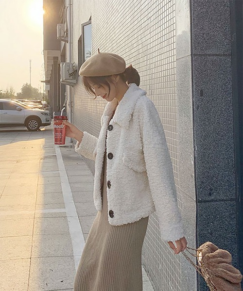 Ritzy（リッツィー）の「【RUUX】あたたか やわらか ボアコート（その他アウター・レディース・アイボリー/モカ・S/M/L/XL）」の4枚目の写真