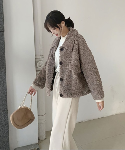 Ritzy（リッツィー）の「【RUUX】あたたか やわらか ボアコート（その他アウター・レディース・アイボリー/モカ・S/M/L/XL）」の6枚目の写真