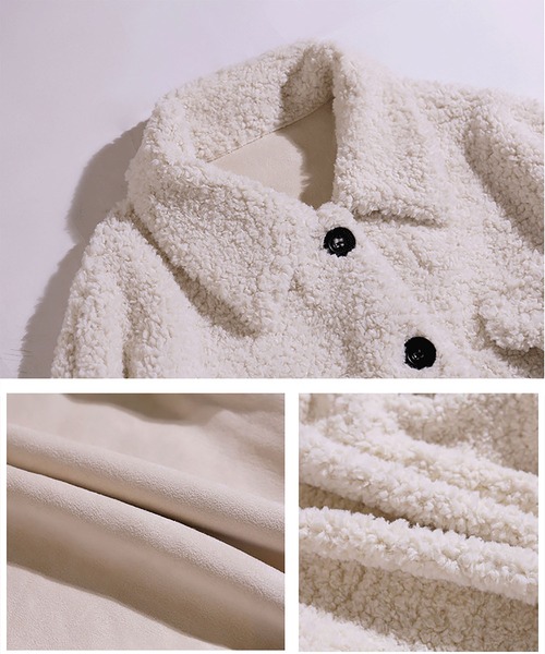 Ritzy（リッツィー）の「【RUUX】あたたか やわらか ボアコート（その他アウター・レディース・アイボリー/モカ・S/M/L/XL）」の7枚目の写真