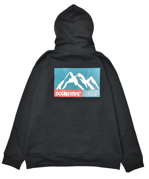 DOUBLE STEAL(ダブルスティール)の「MOUNTAIN 裏起毛パーカー(パーカー・メンズ・グレー系その他2/ブラック系その他/ホワイト/グレー系その他/ブラック系その他2・MEDIUM/X-LARGE/LARGE)」の3枚目の写真