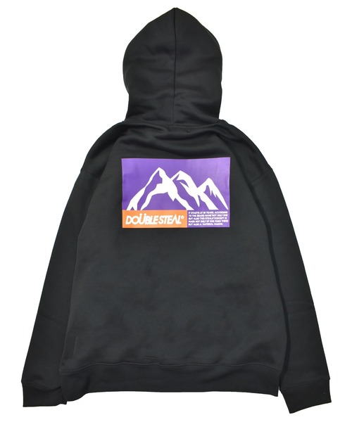 DOUBLE STEAL(ダブルスティール)の「MOUNTAIN 裏起毛パーカー(パーカー・メンズ・グレー系その他2/ブラック系その他/ホワイト/グレー系その他/ブラック系その他2・MEDIUM/X-LARGE/LARGE)」の4枚目の写真