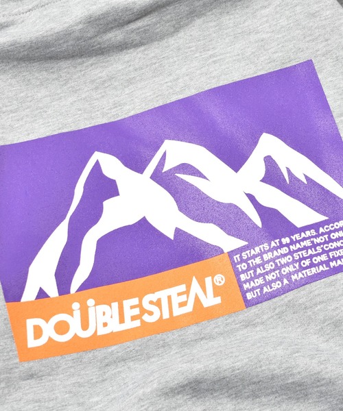 DOUBLE STEAL(ダブルスティール)の「MOUNTAIN 裏起毛パーカー(パーカー・メンズ・グレー系その他2/ブラック系その他/ホワイト/グレー系その他/ブラック系その他2・MEDIUM/X-LARGE/LARGE)」の10枚目の写真
