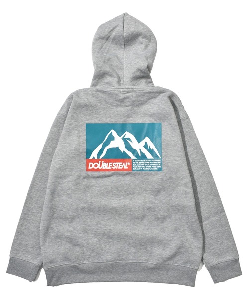 DOUBLE STEAL(ダブルスティール)の「MOUNTAIN 裏起毛パーカー(パーカー・メンズ・グレー系その他2/ブラック系その他/ホワイト/グレー系その他/ブラック系その他2・MEDIUM/X-LARGE/LARGE)」の12枚目の写真