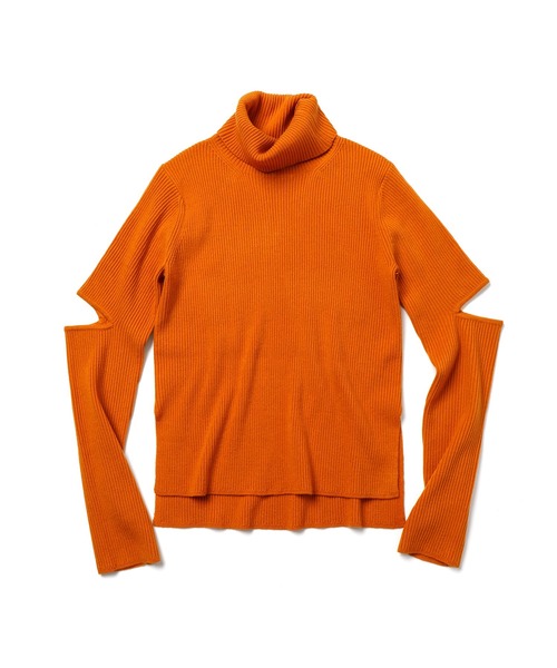 akuR（アクル）の「【akuR/2020AW】スリースリット タートルネックニット（ニット/セーター・レディース・ブラック/ブルー/オレンジ/ホワイト/グリーン・FREE）」の17枚目の写真