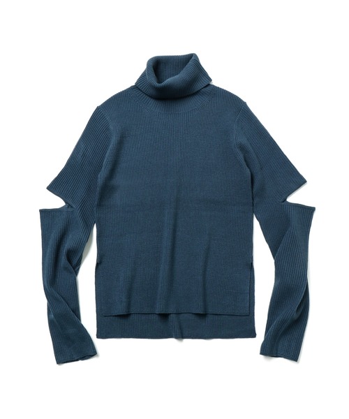 akuR（アクル）の「【akuR/2020AW】スリースリット タートルネックニット（ニット/セーター・レディース・ブラック/ブルー/オレンジ/ホワイト/グリーン・FREE）」の13枚目の写真