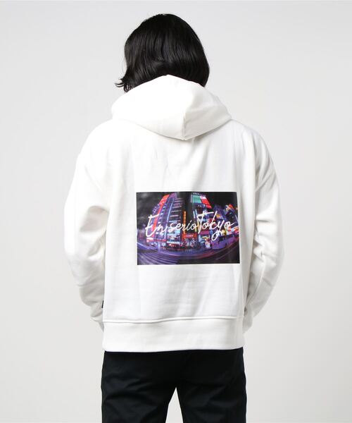 En serio TOKYO（エンソリオトーキョー）の「ボリューム 裏起毛 / ビッグシルエット プルオーバー フーディー パーカー 【FAST TOWN】（パーカー・メンズ・ブラック/ベージュ/グレー/オフホワイト・LL/M/L）」の15枚目の写真