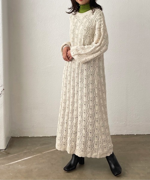 セール ダブルフェイス透かし編みレースワンピース ワンピース Shelly Island シェリーアイランド のファッション通販 Zozotown