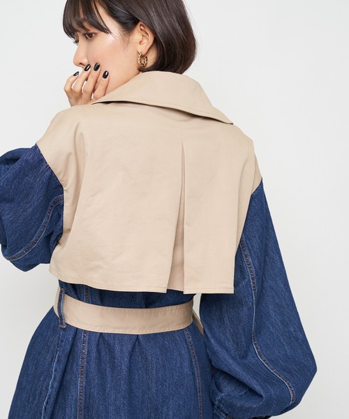 SPIRALGIRL（スパイラルガール）の「デニムドッキングトレンチコート（トレンチコート・レディース・ベージュ・FREE）」の15枚目の写真