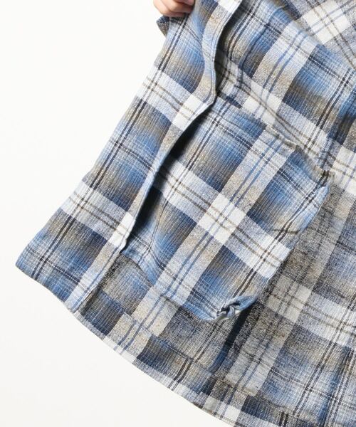 SLOBE IENA（スローブイエナ）の「【PENDLETON/ペンドルトン】 Shawl Collar ジャケット【洗濯機洗い可】（テーラードジャケット・レディース・ブルー/ベージュ・FREE）」の5枚目の写真