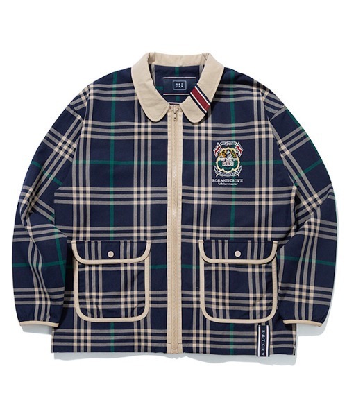 ROMANTIC CROWN（ロマンティッククラウン）の「【ROMANTIC CROWN】CLASSIC CHECK JACKET / ロマンティッククラウン クラシック チェック ジャケット（ブルゾン・メンズ・オートミール/ネイビー・MEDIUM/SMALL/X-LARGE/LARGE）」の19枚目の写真