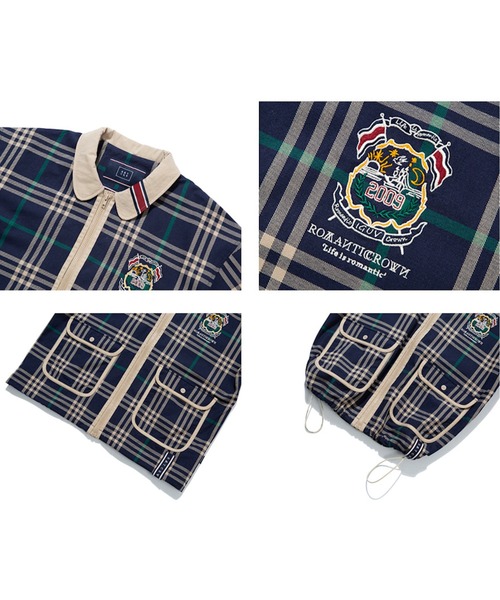 ROMANTIC CROWN（ロマンティッククラウン）の「【ROMANTIC CROWN】CLASSIC CHECK JACKET / ロマンティッククラウン クラシック チェック ジャケット（ブルゾン・メンズ・オートミール/ネイビー・MEDIUM/SMALL/X-LARGE/LARGE）」の21枚目の写真