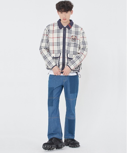 ROMANTIC CROWN（ロマンティッククラウン）の「【ROMANTIC CROWN】CLASSIC CHECK JACKET / ロマンティッククラウン クラシック チェック ジャケット（ブルゾン・メンズ・オートミール/ネイビー・MEDIUM/SMALL/X-LARGE/LARGE）」の6枚目の写真