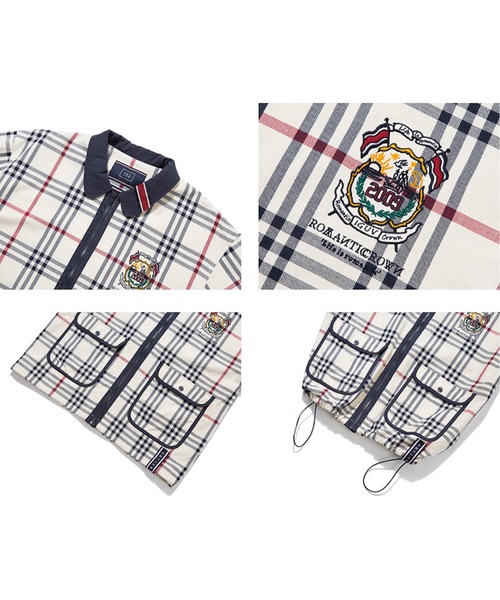 ROMANTIC CROWN（ロマンティッククラウン）の「【ROMANTIC CROWN】CLASSIC CHECK JACKET / ロマンティッククラウン クラシック チェック ジャケット（ブルゾン・メンズ・オートミール/ネイビー・MEDIUM/SMALL/X-LARGE/LARGE）」の11枚目の写真