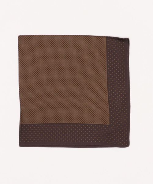 Lui's(ルイス)の「クラシック調シルクスカーフ(ストール/ショール・メンズ・グリーン/ブラウン・FREE)」の2枚目の写真