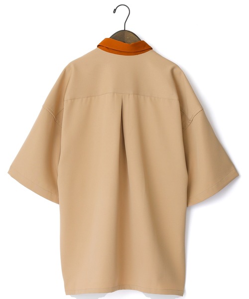 Mark Gonzales（マーク・ゴンザレス）の「Mark Gonzales/マークゴンザレス MONO-MART別注 オーバーサイズ クレリック ピスネーム半袖ワークシャツ（シャツ/ブラウス・メンズ・ブルー系その他2/ベージュ系その他/ブルー系その他/ホワイト系その他/グレー系その他・FREE）」の7枚目の写真