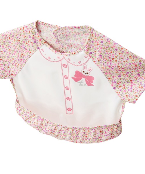 MIKI HOUSE（ミキハウス）の「袖つきエプロン（マグ/哺乳瓶/お食事グッズ・キッズ・サックスブルー/ピンク・ONE SIZE）」の6枚目の写真