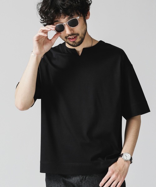 50/－シルケットスムースキーネックTシャツ
